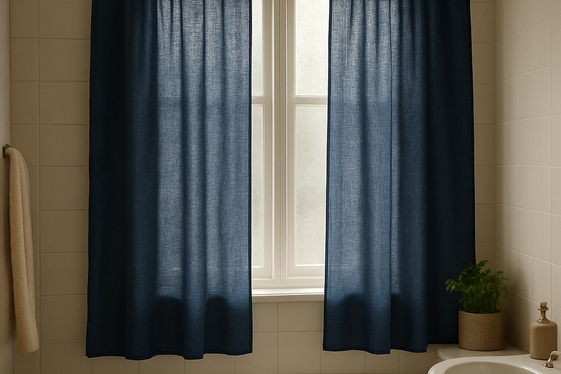 Soft Navy Blue Curtains for a Cozy Touch illustration