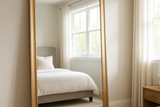 Maximize Space with an Oversized Floor Mirror illustration