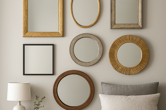 Mix Mirror Frames with Different Textures and Finishes illustration