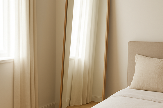 Add a Full-Length Mirror in Narrow Corners illustration