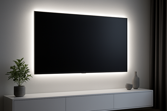 Incorporate LED Backlighting Behind the TV illustration