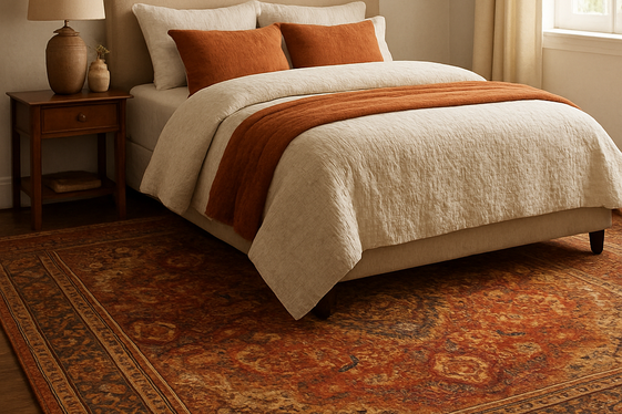 Use Vintage Rugs with Autumn Colors illustration