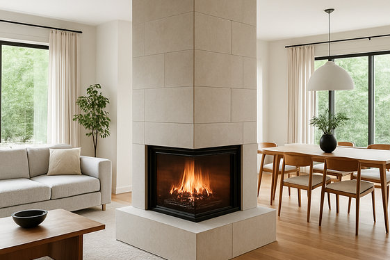 Double-Sided Fireplaces that Connect Spaces illustration