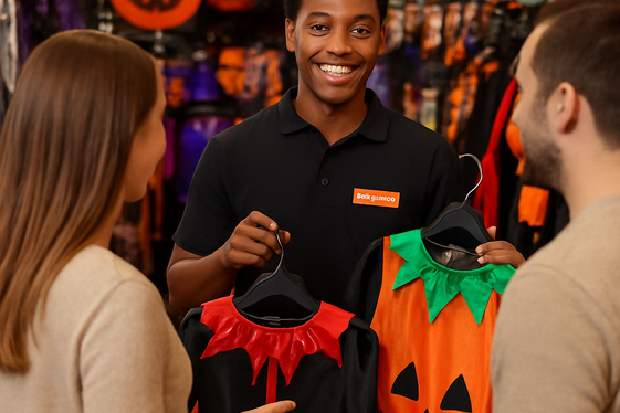 Halloween Store Sales Associate illustration