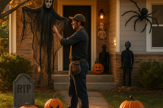 Halloween Decor Installer illustration