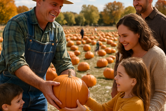 Pumpkin Patch Worker illustration