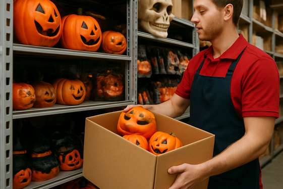 Seasonal Stock Clerk illustration
