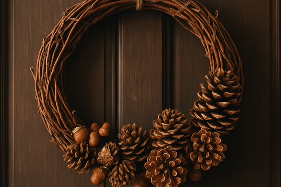 Natural Pinecone and Acorn Arrangements illustration