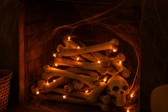 Faux Skeleton Firewood illustration