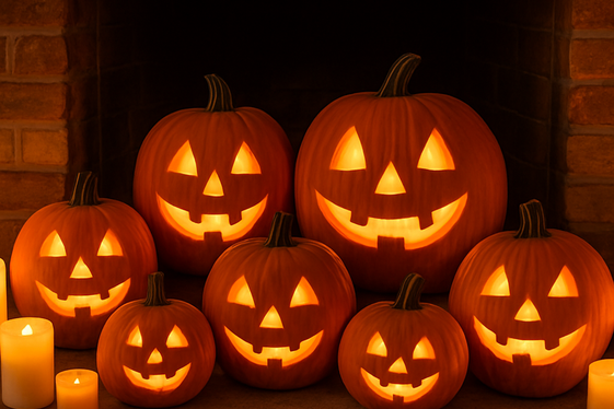 Glowing Jack-o’-Lantern Cluster illustration