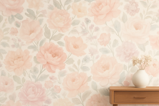 Floral Wallpaper Accent Walls illustration