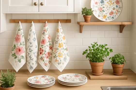 Outdoor-Inspired Flower-themed Kitchen Decor illustration