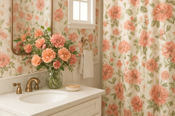 Incorporate Flowers into Bathroom Decor illustration