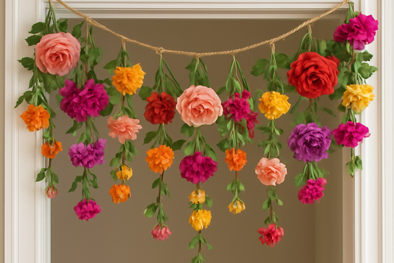 DIY Flower Garland for Seasonal Decorating illustration