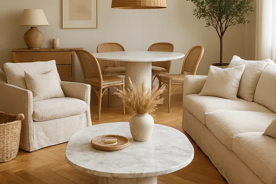 Embracing Natural Materials in Flooring and Furniture illustration