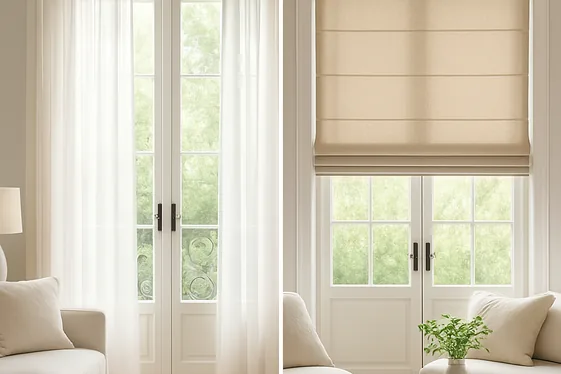 Compare Types of French Window Treatments illustration