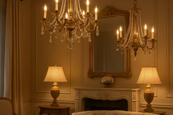 Do’s and Don’ts of French Living Room Lighting illustration