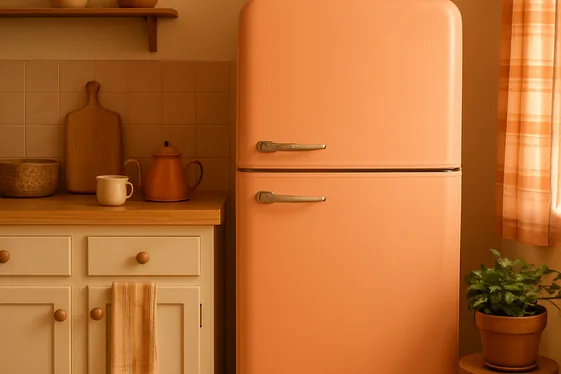 Painting Kitchen Appliances in Peach Shades illustration