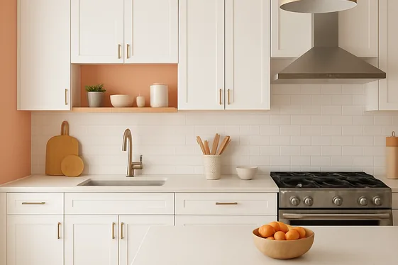 Peach and White Combination for a Clean Look illustration