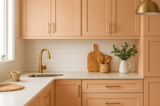 Soft Peach Cabinetry: Subtle and Stylish illustration