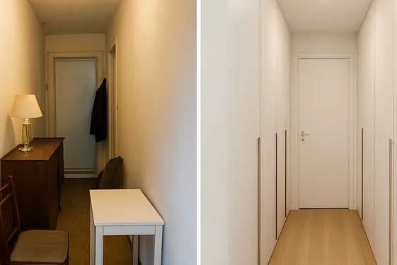 Before and After: Transform with Built-In Cabinets illustration