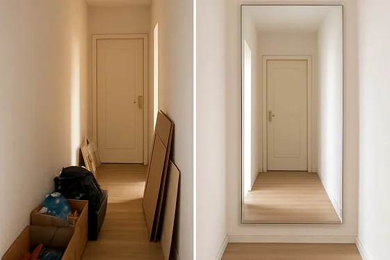 Before and After: Mirroring for Depth illustration