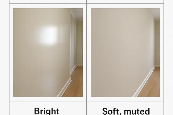 Compare Glossy vs. Matte Paint Finishes illustration