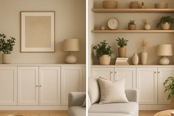 Before and After: Open Shelving for Warmth illustration