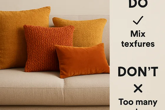 Do and Don’t for Choosing Accent Pillows illustration