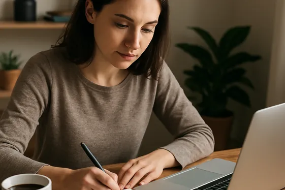 Work as a Freelance Content Writer from Home illustration