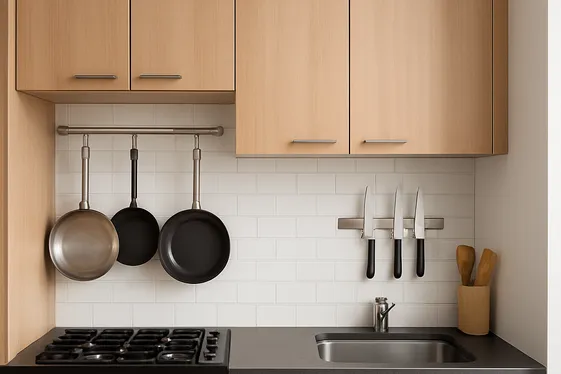 Vertical Storage Solutions to Utilize Wall Space illustration