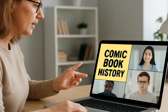 Teach Comic Book History or Appreciation Online illustration