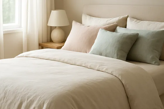 Use Soft, Neutral Bedding to Enhance Serenity illustration