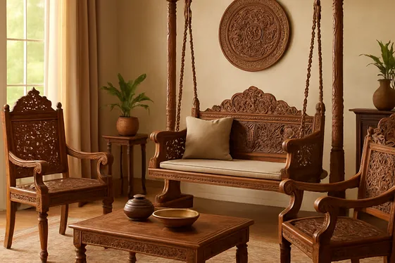 Incorporate Handcrafted Indian Furniture for Authentic Charm illustration