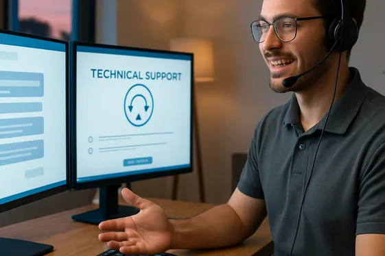 Remote Technical Support Specialist for Software Users illustration