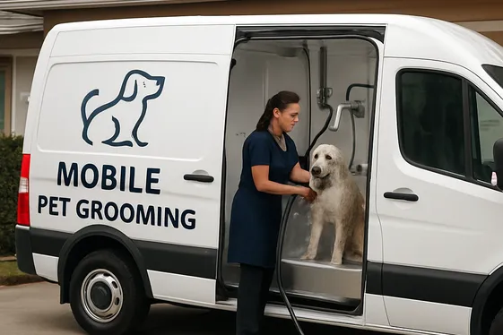 Offering Mobile Grooming Services at Home illustration
