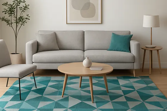 Teal and Grey Rugs: Anchoring Your Living Space illustration