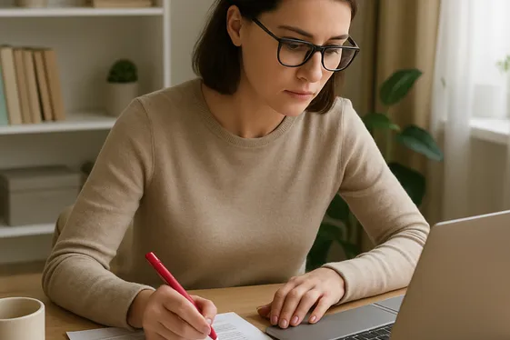 Content Editing and Proofreading Work illustration