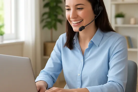 Online Chat Support Agent illustration