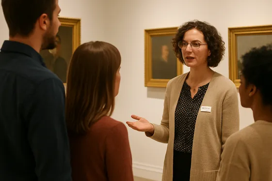 Museum Docent: Educational Role in Peaceful Settings illustration