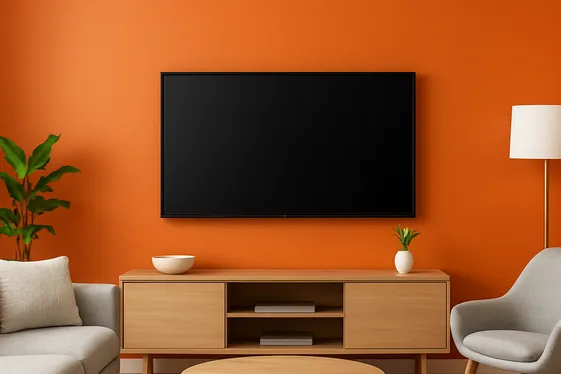 Use Contrasting Wall Paint to Highlight the TV Area illustration