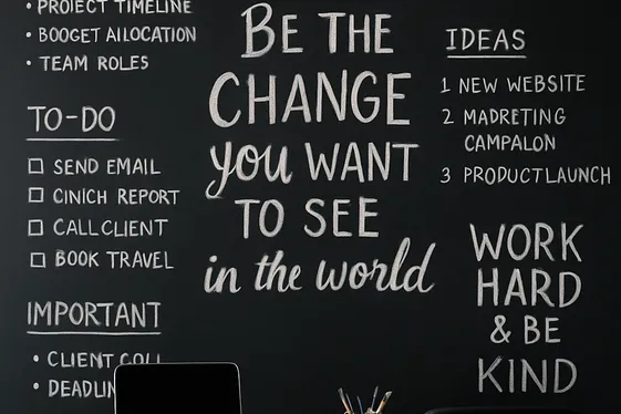 Customizable Chalkboard Wallpaper for Creativity illustration