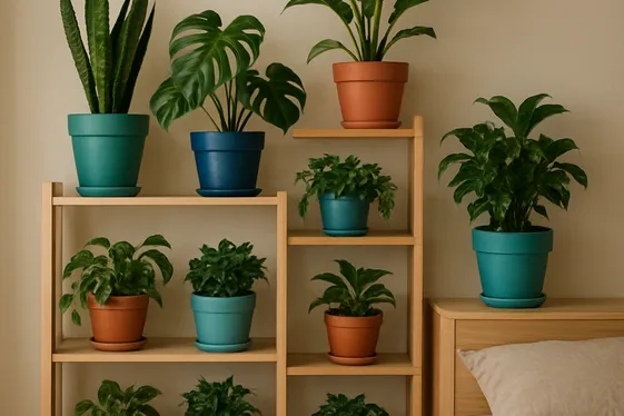 Add Greenery in Colorful Pots for Natural Color Accents illustration