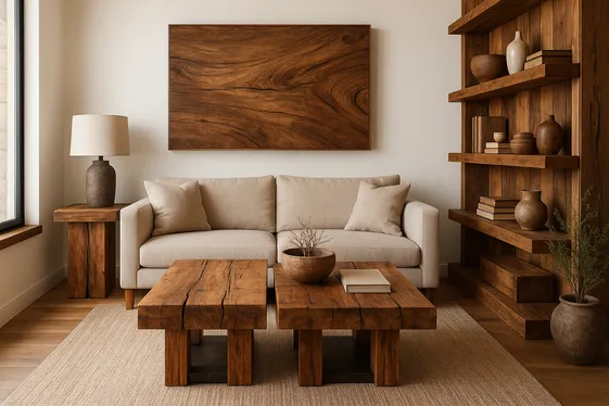 Add Warmth with Natural Wood Accents illustration