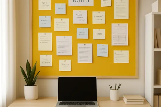 Install Yellow Bulletin Boards for Organizational Functionality illustration