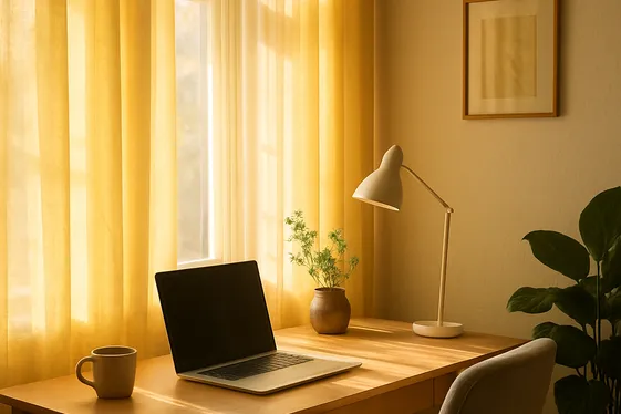 Select Yellow Curtains to Brighten Natural Light illustration