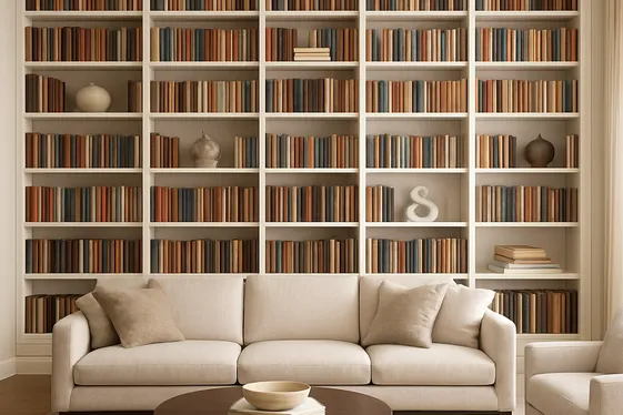 Floor-to-Ceiling Built-In Shelves for Grand Statement Walls illustration