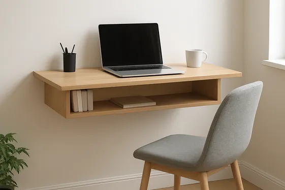 Floating Wall-Mounted Office Tables for Space Efficiency illustration