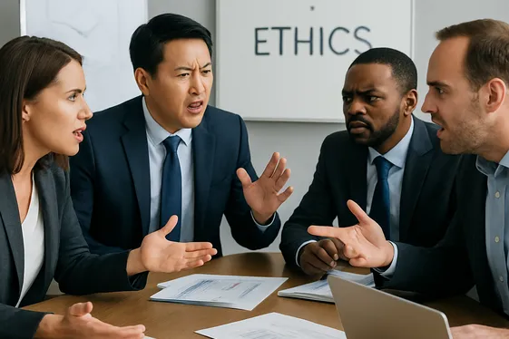 Mismatched Company Values and Ethics illustration