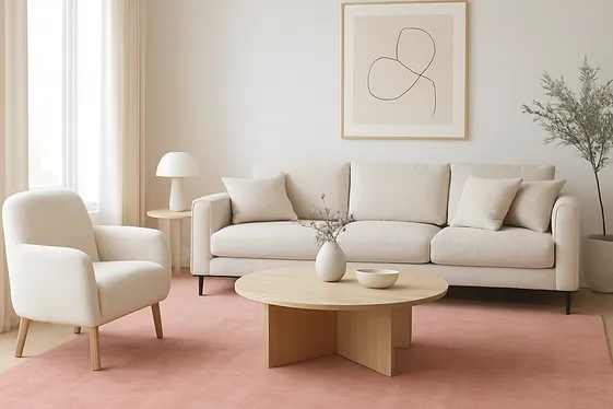 Choosing Pink Rugs to Anchor Your Living Room Design illustration